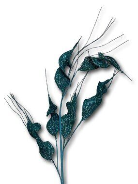 Set of Six Ocean Teal / Green / Blue Tall  Christmas Decorative Picks